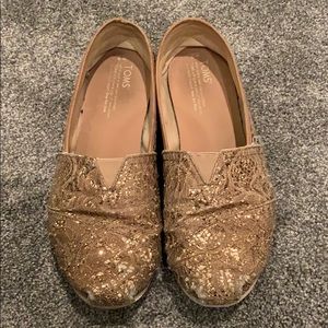 Toms Rose Gold Lace Glitz